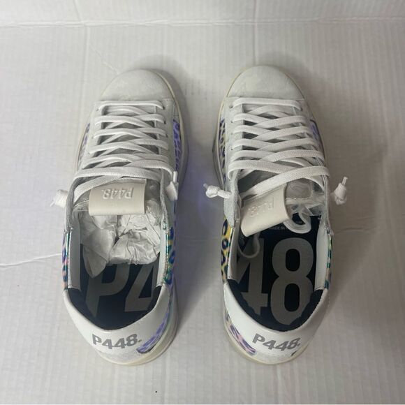 P448 Jack Hologram Leopard multi color shoes sneakers Size 37 New in box - Picture 13 of 13